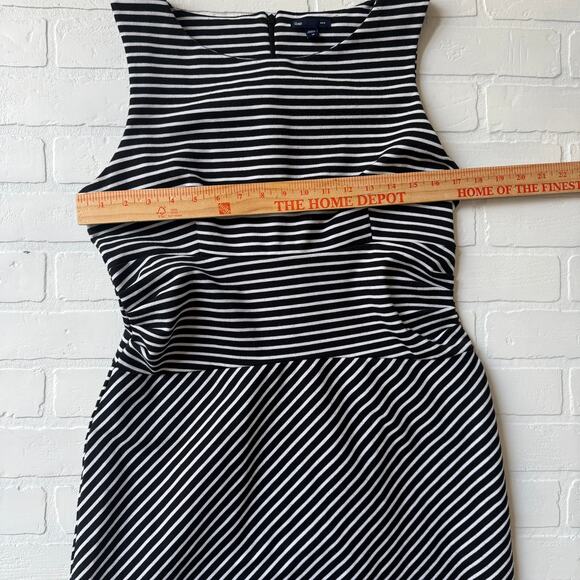 Gap Women's Black and White Striped Stretch Sleeveless Work Dress sz 14 - Picture 5 of 6